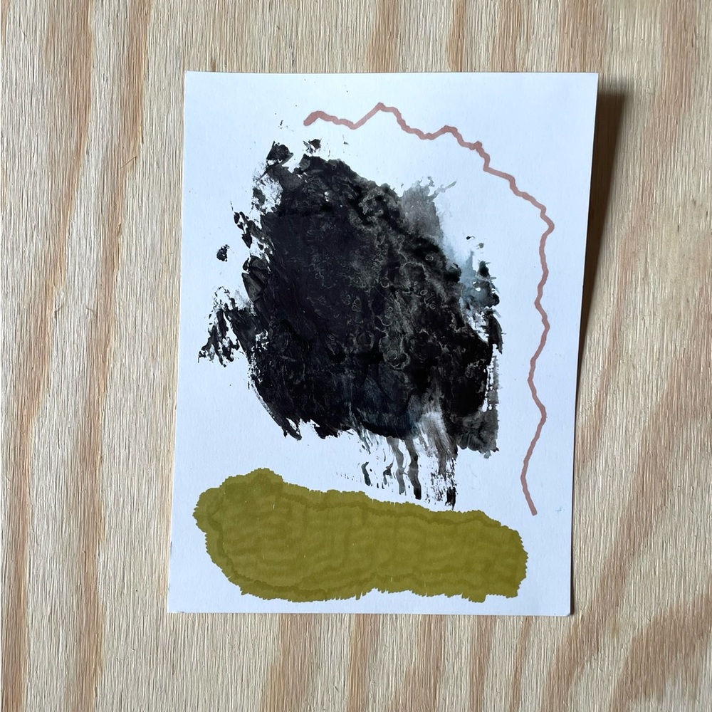 Mixed media abstract art